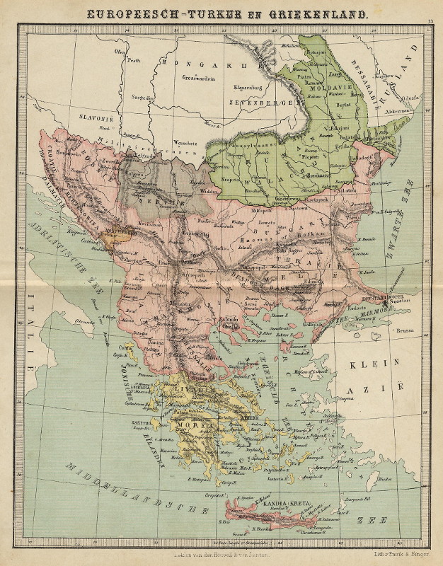 Europeesch-Turkije en Griekenland by Emrik & Binger