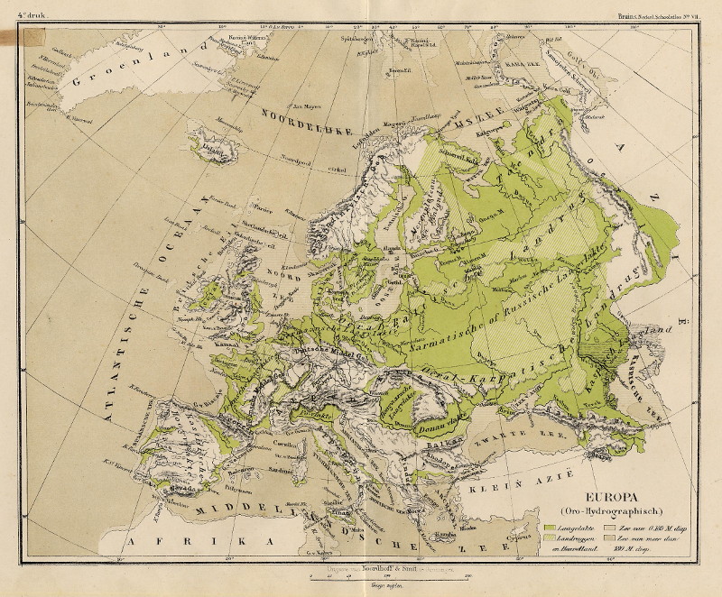 Europa (Oro-Hydrographisch) by F. Bruins