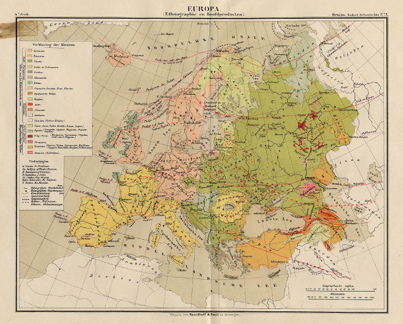 Europa (Ethnographie en Hoofdproducten) by F. Bruins