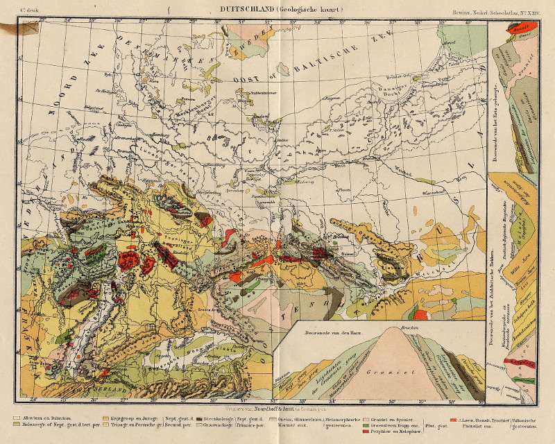 Duitschland (Geologische kaart) by F. Bruins