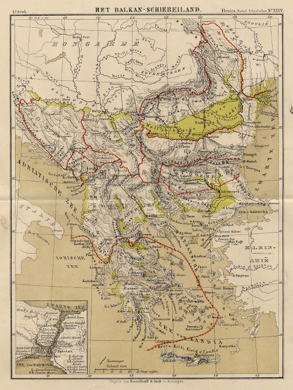 Het Balkan-Schiereiland by F. Bruins