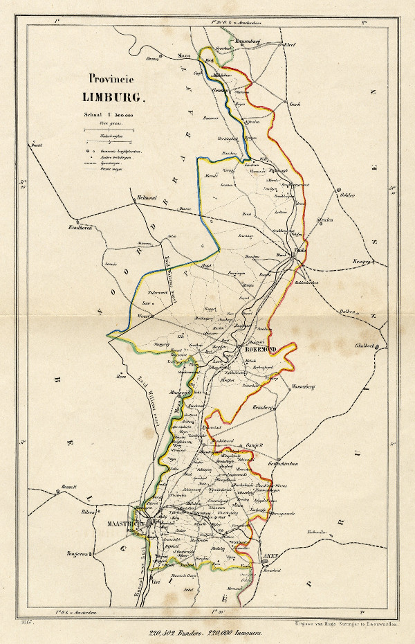 map Provincie Limburg by Jacob Kuyper