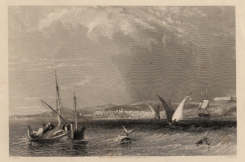 Town and harbour of Bona. Africa.  by J. Salmon, J. Appleton