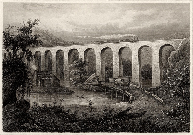 Starucca Viaduct, Erie-Railroad by H.J. Meyer