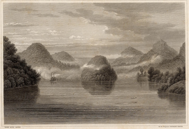 The Mississippi, sunrise below St. Anthony´s Falls by H.J. Meyer