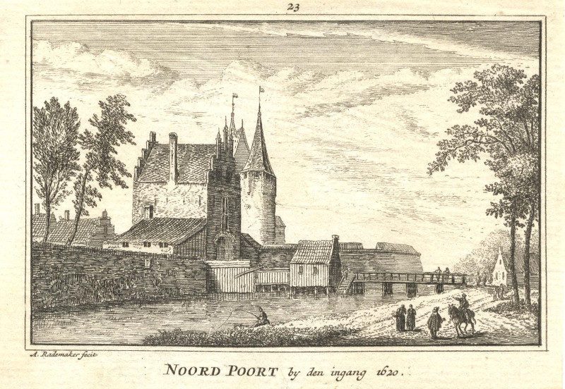 Noord Poort by den ingang 1620 by Abraham Rademaker