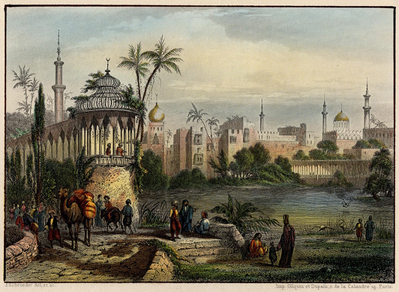 Le Caire, Vue prise des bords du lac de l´Hippopotame, Afrique by J. Schroeder