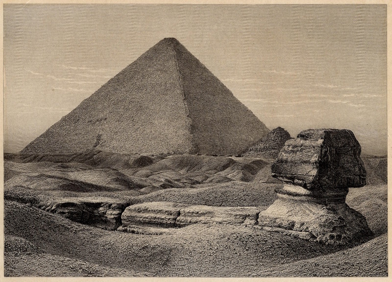 Sphynx und Grosse Pyramide bei Gizeh by nn