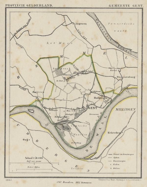 map communityplan Gent (Gendt) by Kuyper (Kuijper)