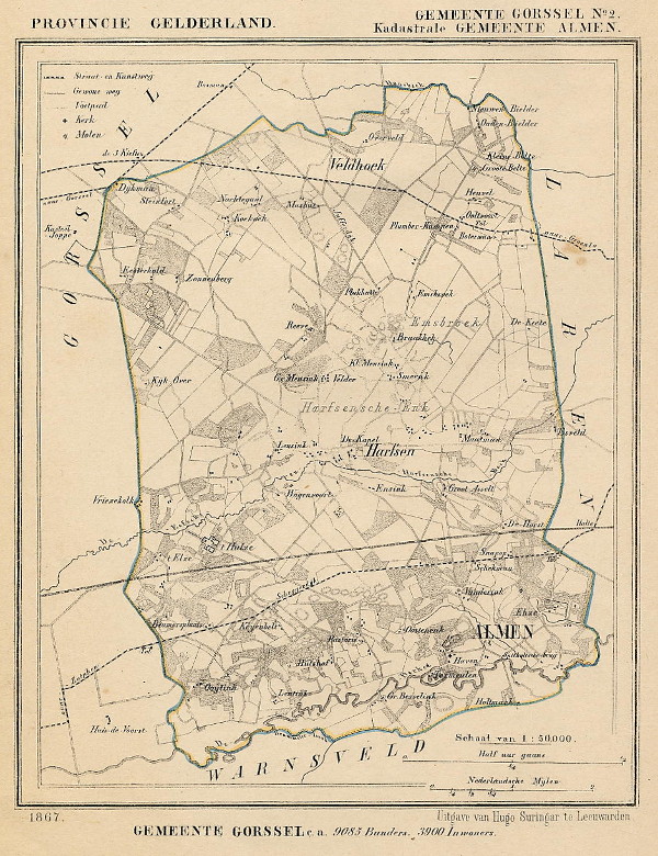 map communityplan Gorssel (Kad gem Almen) by Kuyper (Kuijper)