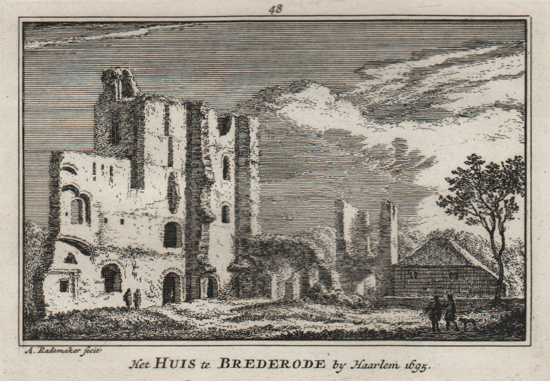 Het huis te Brederode bij Haarlem by Abraham Rademaker