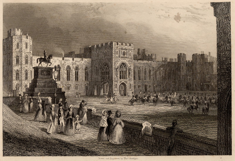 State entrance to Windsor Castle  by Thomas Onwhyn