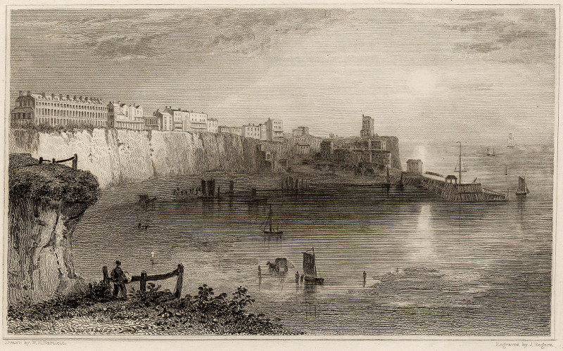 Broadstairs from the west, Kent by W.H. Bartlett, J. Rogers