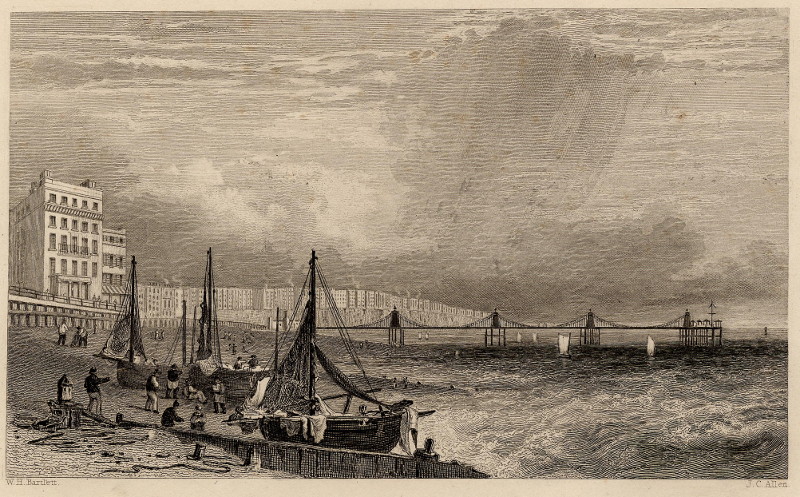 Chain Pier, Brighton, Sussex by W.H. Bartlett, J.C. Allen