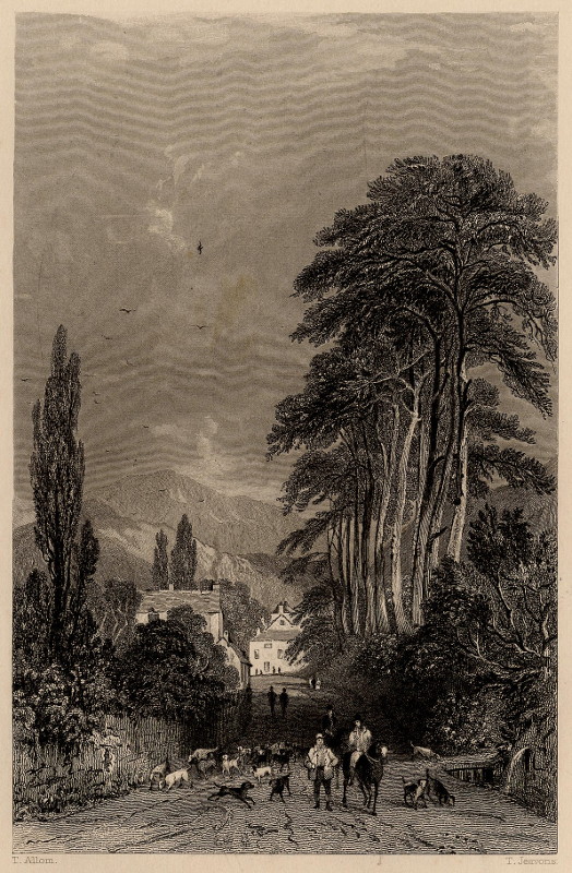 view Approach to Ambleside, Westmorland by T. Allom, T. Jeavons