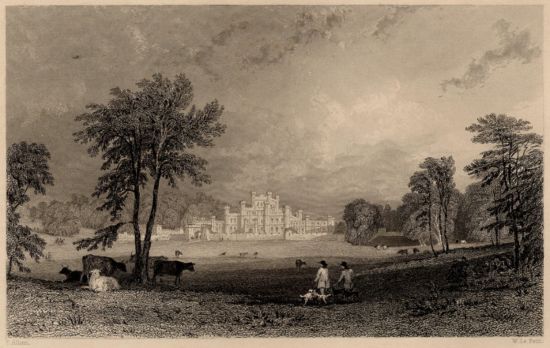 Lowther castle and park, Westmorland, Seat of the Earl of Lonsdale by T. Allom, W. Le Petit