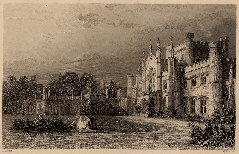South view of Lowther Castle, Seat of the Earl of Lonsdale by T. Allom, J. Thomas