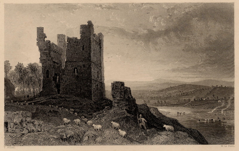 Brough Castle, Westmorland by T. Allom, W. Le Petit