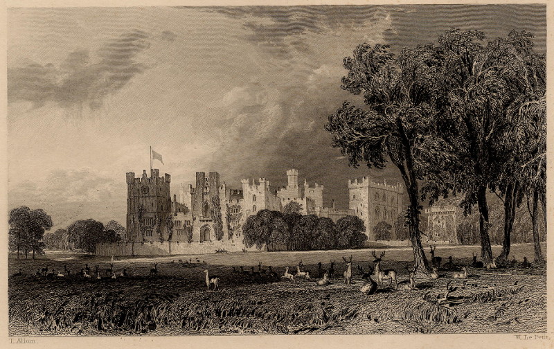 Raby Castle, Durham by T. Allom, W. Le Petit