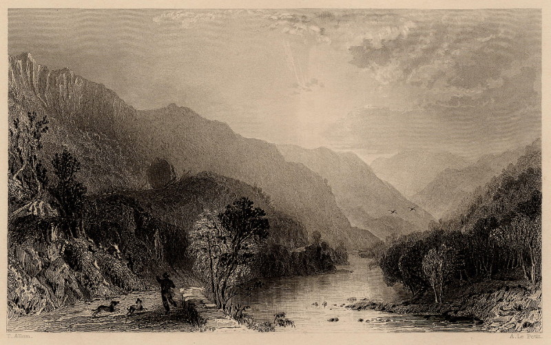 Borrowdale, Cumberland by T. Allom, A. Le Petit