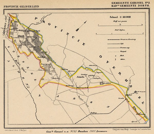 map communityplan Gorssel (Kad gem Dorth) by Kuyper (Kuijper)