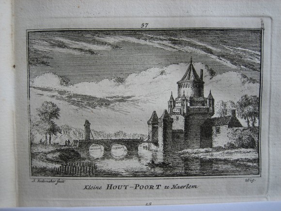 view Kleine Hout poort te Haarlem by Abraham Rademaker