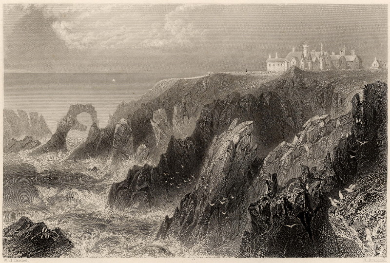 Slaines Castle, - near Peterhead by W.H. Bartlett, R. Brandard