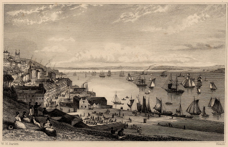 Queenstown harbour, co. Cork by W.H. Bartlett, J.P. Heath