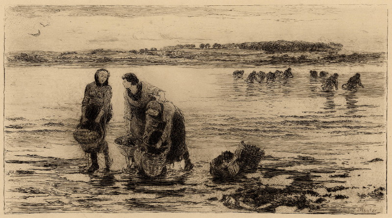The mussel gatherers  by Colin Hunter