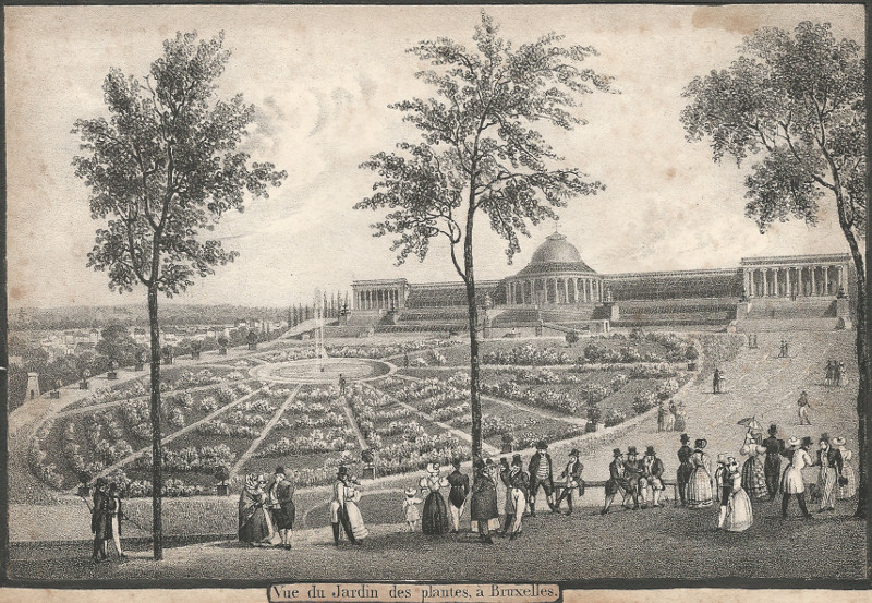 Vue du Jardin des plantes, a Bruxelles by J.J. de Cloet