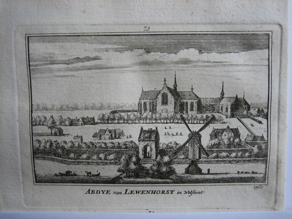 view Abdij van Lewenhorst te Westland Rijnsburg by Abraham Rademaker
