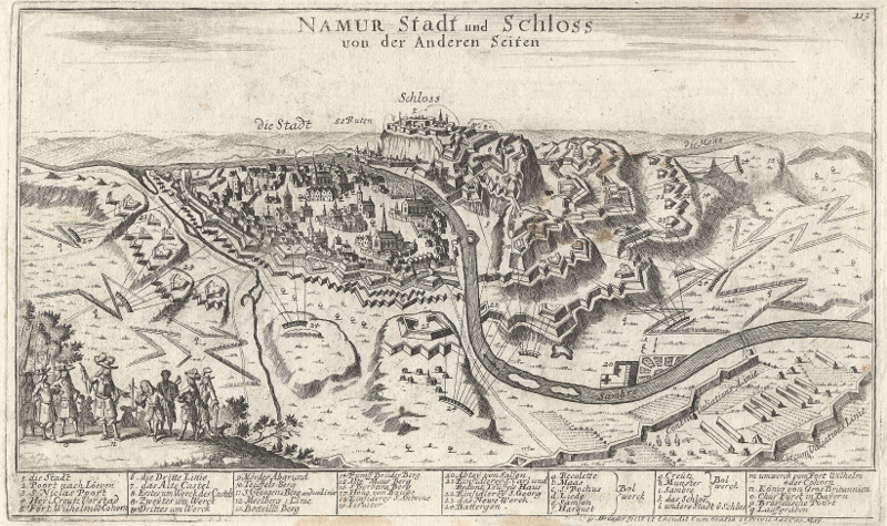 Namur Stadt und Schloss von der Anderen Seiten by Gabriel Bodenehr