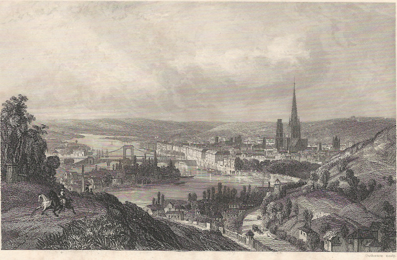 Rouen (vue de la Cote St. Catherine) by J. Outhwaite