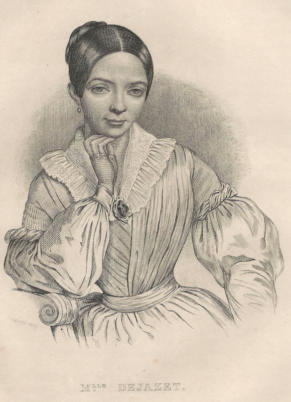 print Mlle Dejazet by Ludwig Richter