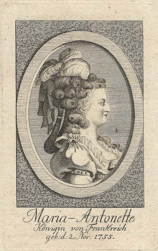 print Maria-Antonette Konigin von Frankreich, geb: d: 2. Nov: 1755 by nn