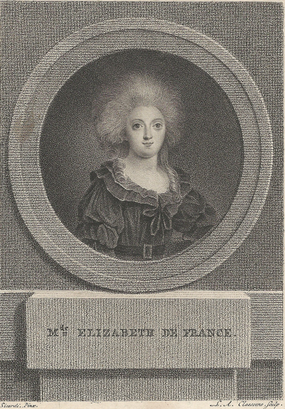 print Mde Elizabeth de France by Sicardi, L.A. Claessens