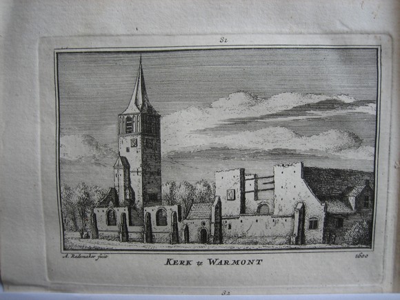 view kerk te Warmond by Abraham Rademaker