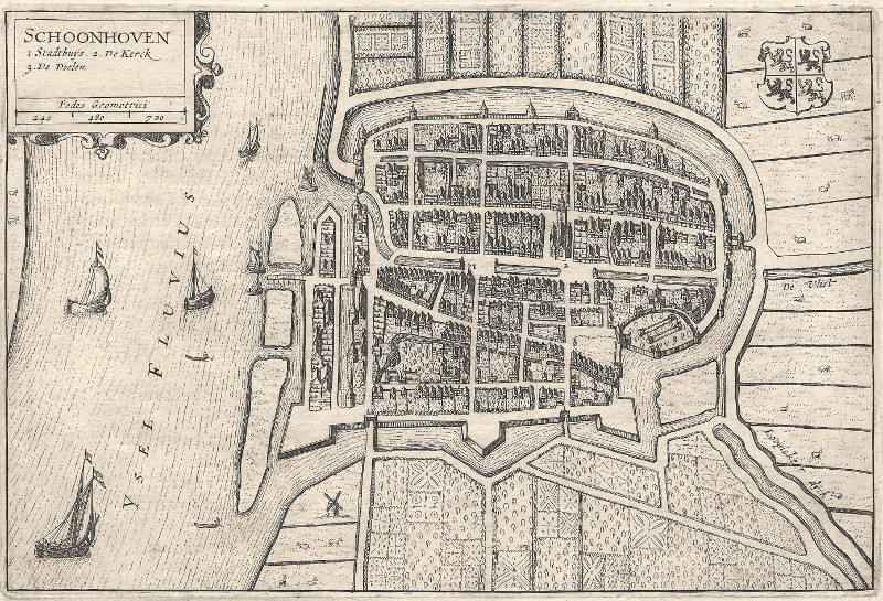 Schoonhoven by M.Z. Boxhorn, H. Hondius