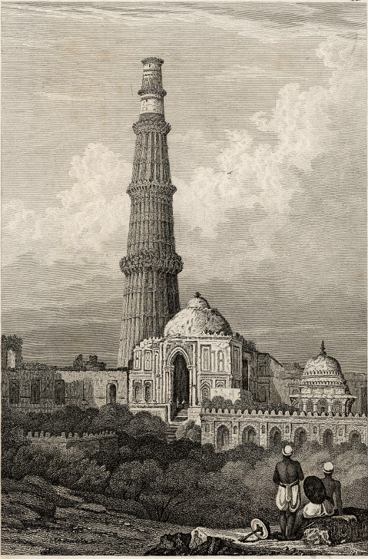 view Cootub Minar, Zwaliska Delhi by F. Borniger