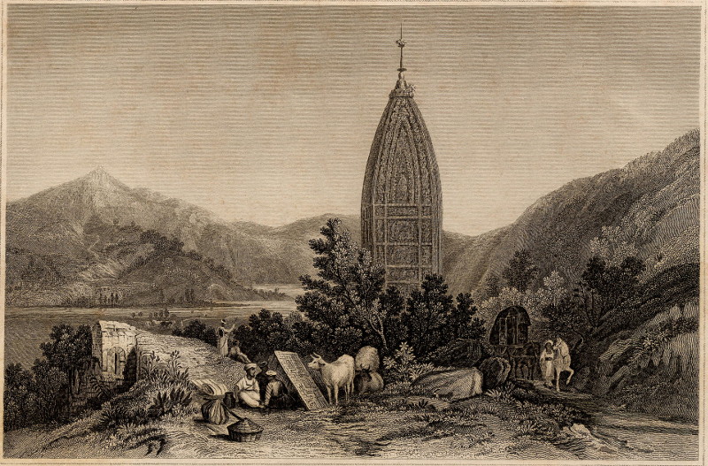 Der Tempel zu Mahadeo in Indien by F. Borniger
