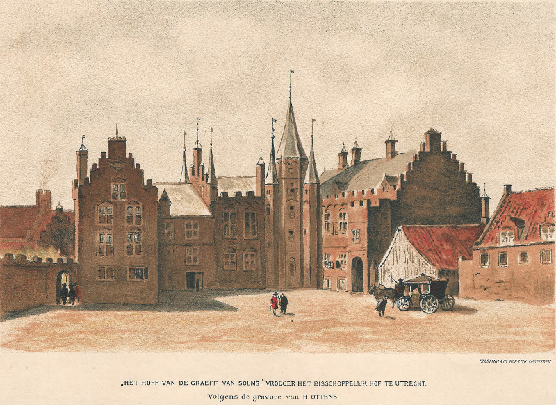 "Het Hoff van de Graeff van Solms", vroeger het bisschoppelijk hof te Utrecht by H. Ottens
