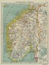 kaart Noorwegen (zuidelijk)