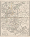 kaart Europisch  Rusland en Polen