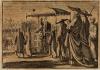 thmbnail of Christiaan IV, koning van Denemarken, als paus verkleed, bootst met zijn hovelingen een processie na