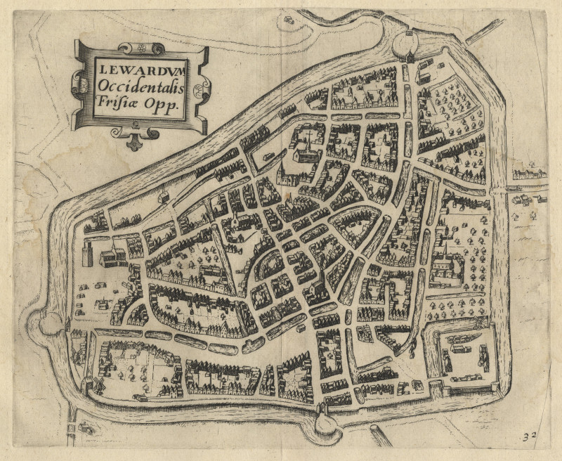 afbeelding van plattegrond Lewardum. Occidentalis Frisiae Opp. van L. Guicciardini (Leeuwarden)