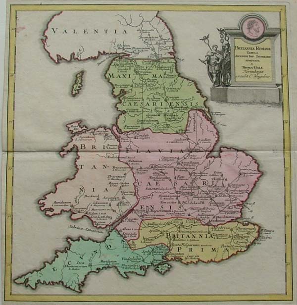 afbeelding van kaart Brittaniae Romanae van Weigel, Christoph (Witwe)